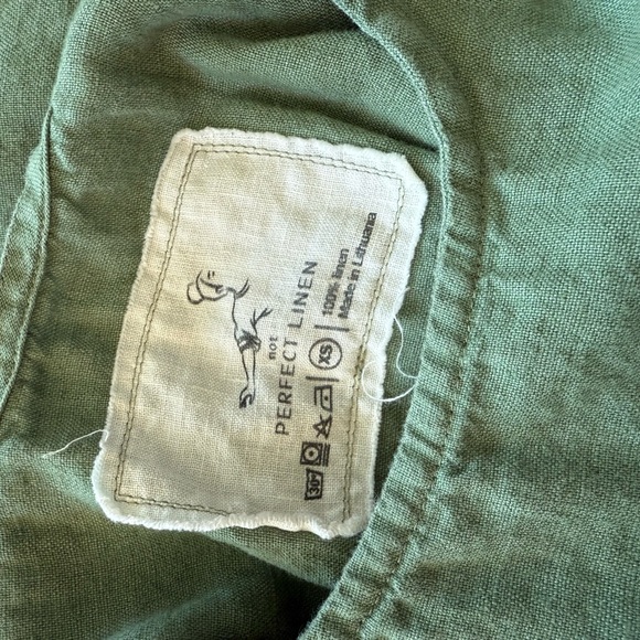 Not Perfect Linen Green Sleeveless Dress - Picture 5 of 5